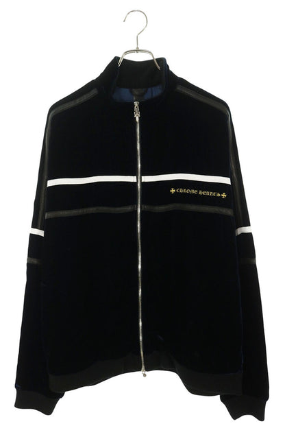 Chrome Hearts VELVET TRACKSUIT JACKET Navy/Silver Size XL