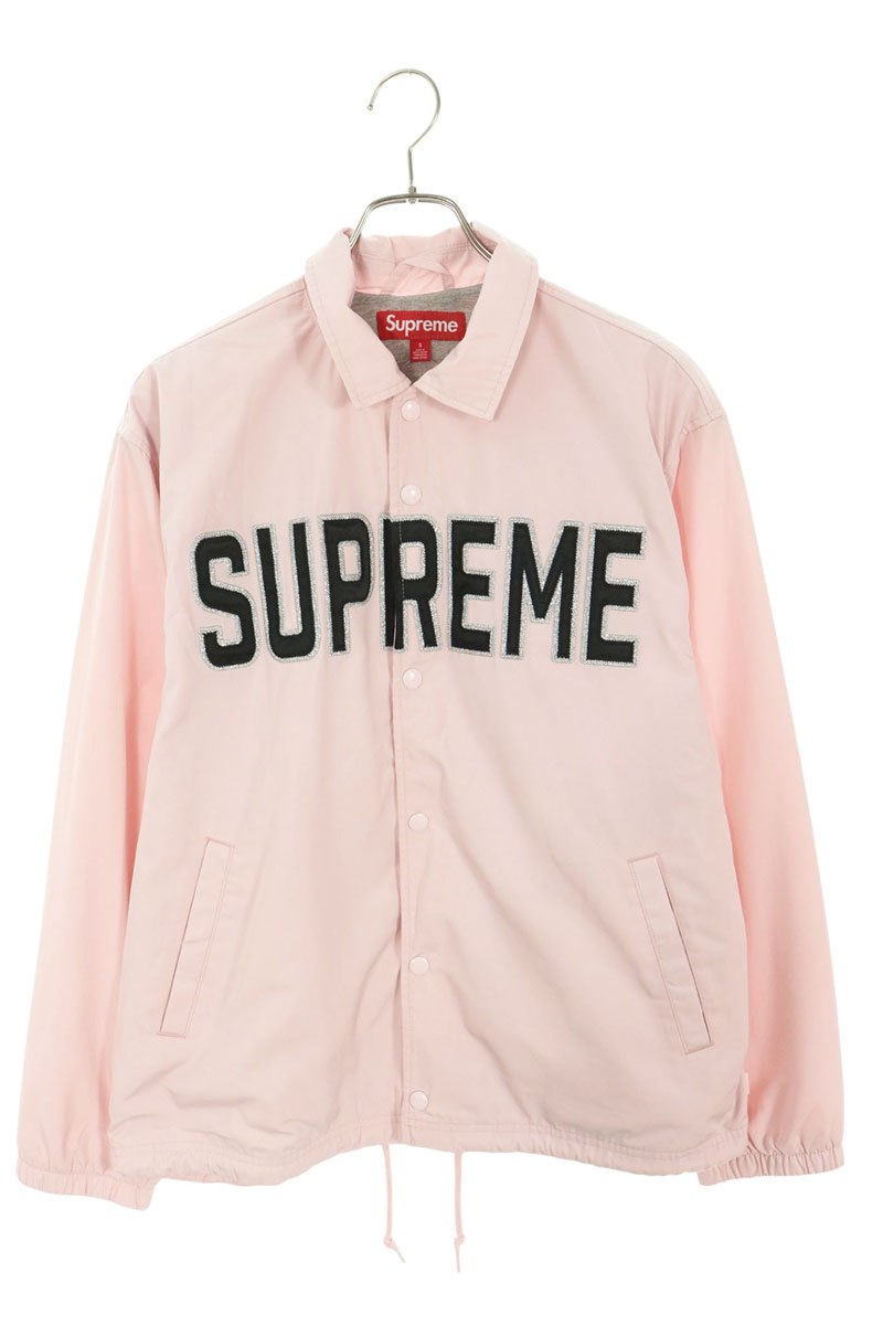 SUPREME 26SS Spellout Logo Coaches Jacket Pink Size S