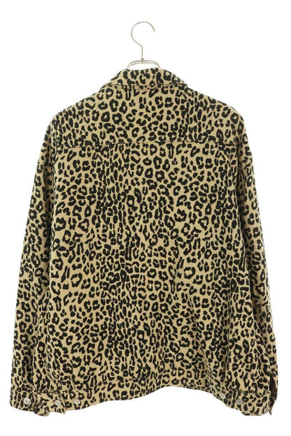 SUPREME 22AW Moleskin Leopard Work Jacket Beige Size XL