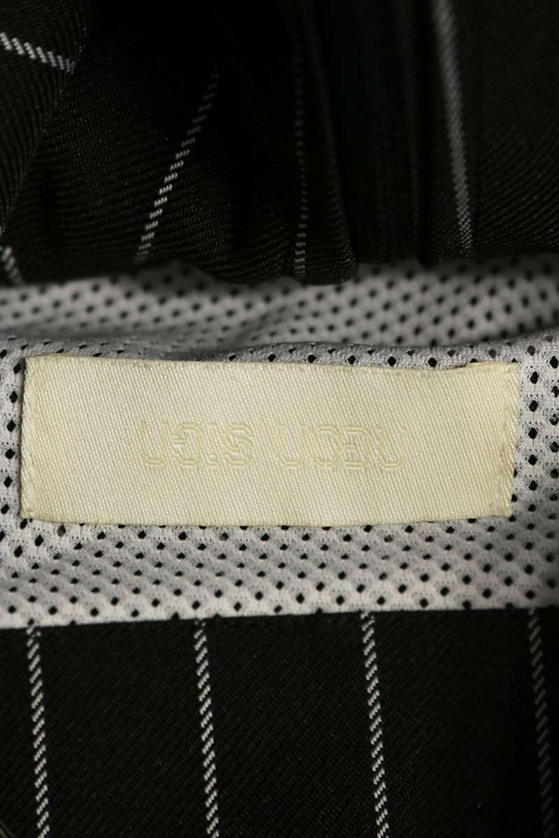 NEON SIGN Chalk Stripe Truck Jacket Black Size 48