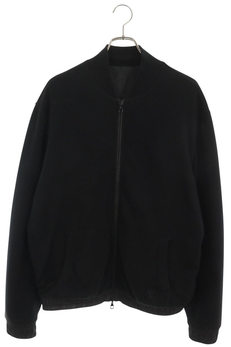 LOUISVUITTON Monogram Reversible Bomber Jacket Black Size L