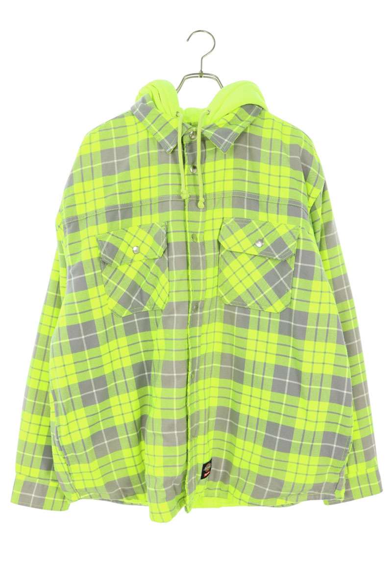 SUPREME x Dickies Lined Zip Hooded Yellow Gray Blouson Size XL