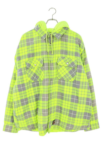 SUPREME x Dickies Lined Zip Hooded Yellow Gray Blouson Size XL