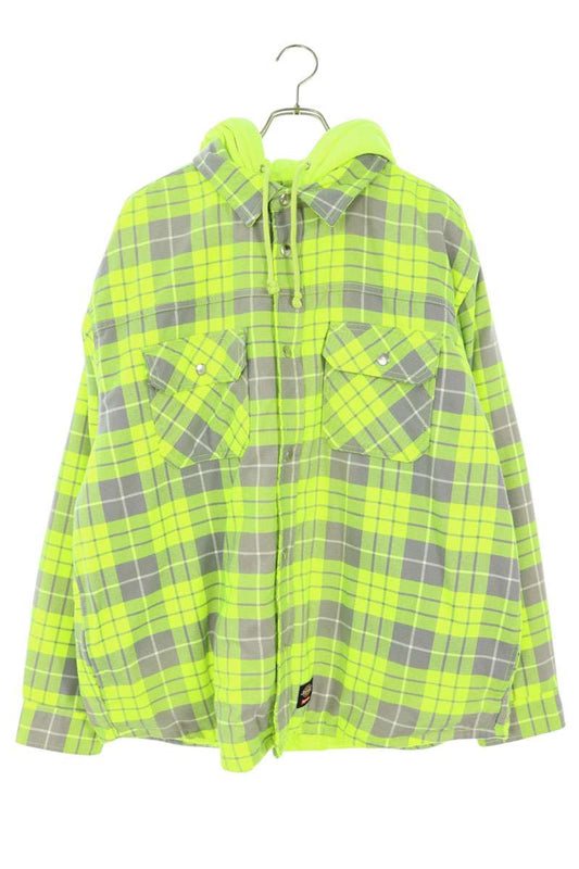 SUPREME x Dickies Lined Zip Hooded Yellow Gray Blouson Size XL