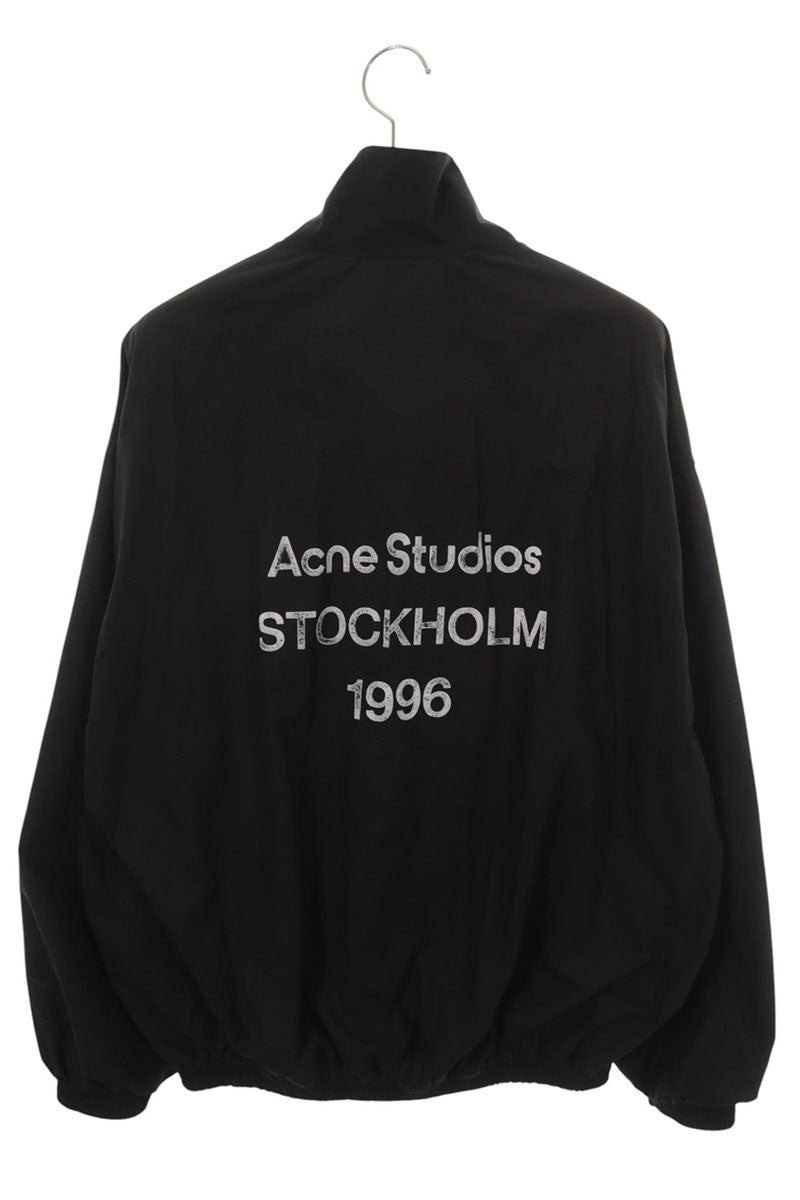 ACNE STUDIOS Back Logo Print Cotton Jacket Black Size 42