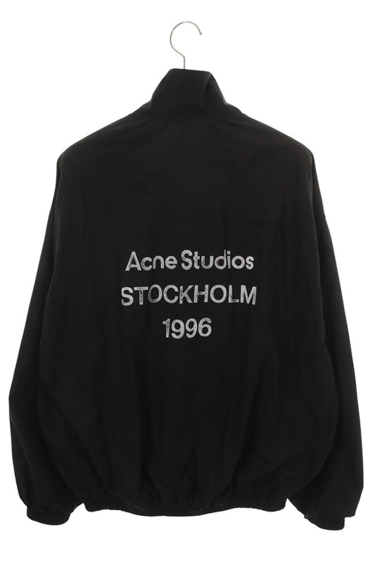 ACNE STUDIOS Back Logo Print Cotton Jacket Black Size 42
