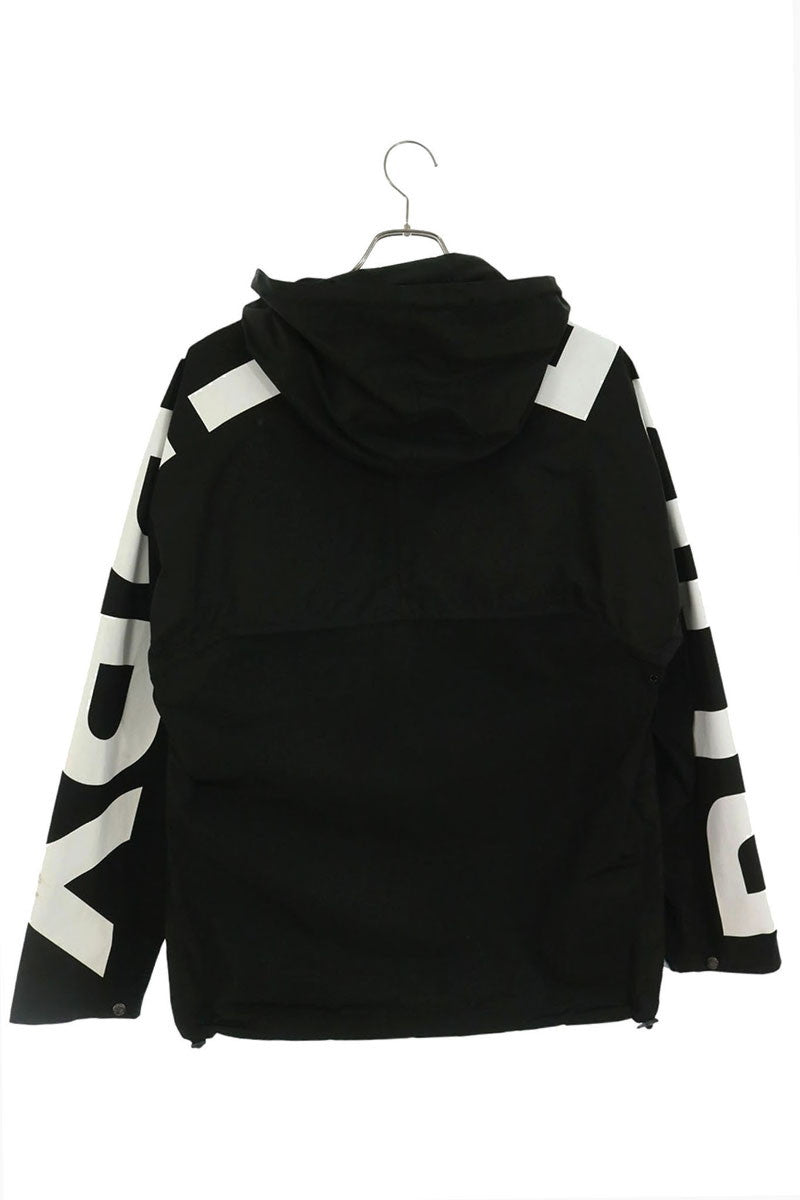 Burberry Side Logo Print Nylon Hooded Jacket Black Size M
