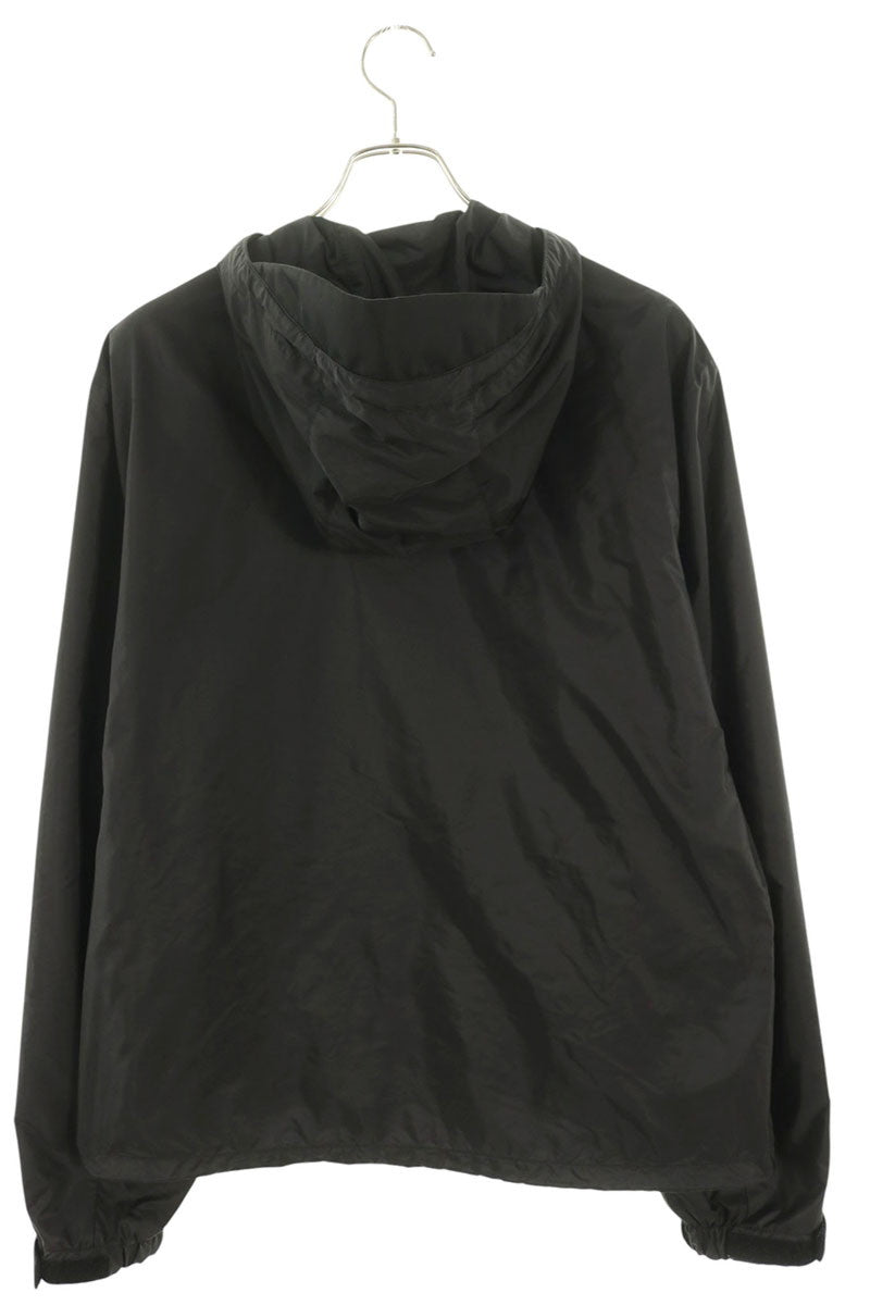 PRADA Hooded Triangle Logo Nylon Jacket Black Size 52