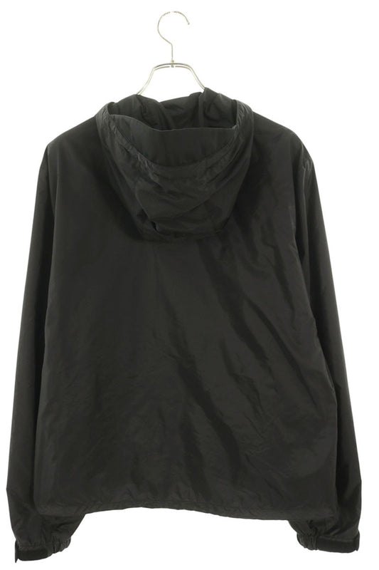 PRADA Hooded Triangle Logo Nylon Jacket Black Size 52