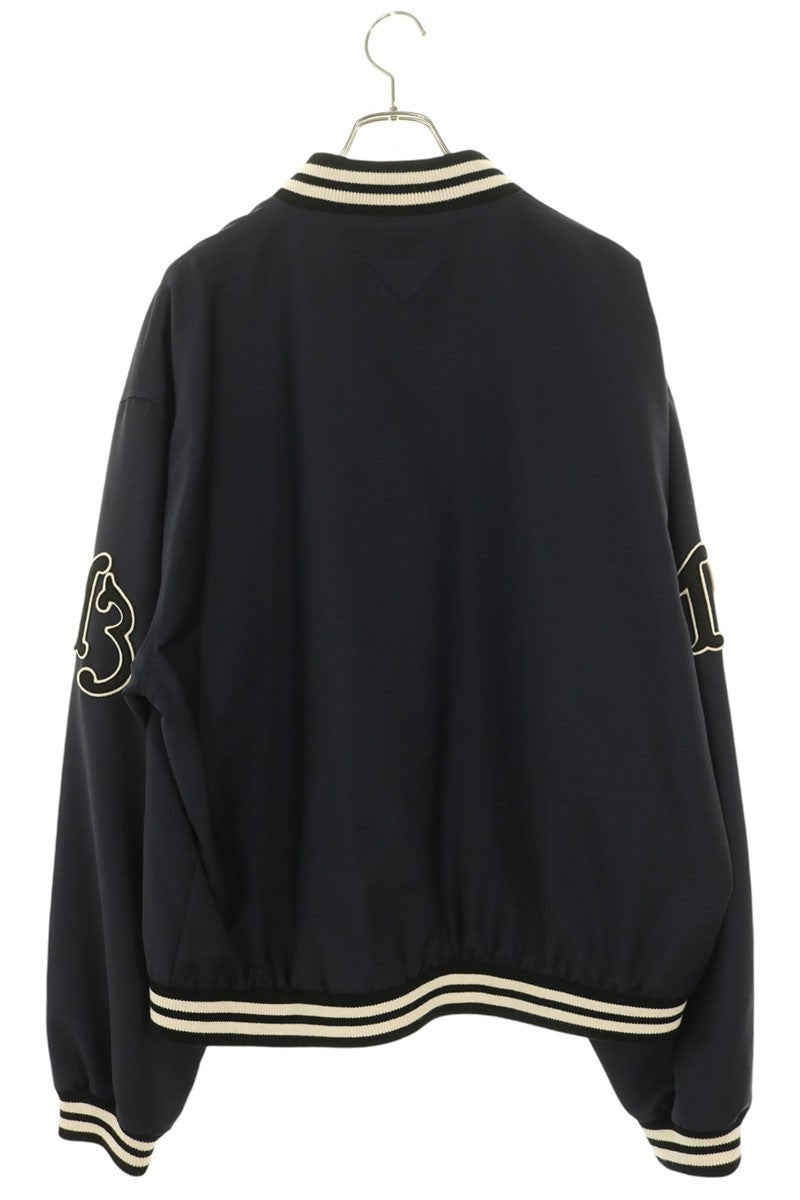 PRADA P Logo Varsity Jacket Navy Size XL