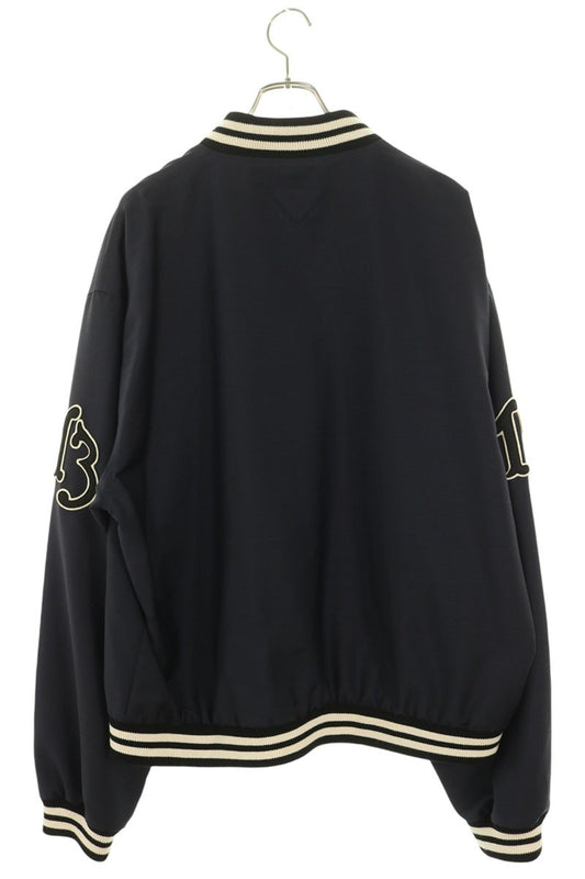 PRADA P Logo Varsity Jacket Navy Size XL