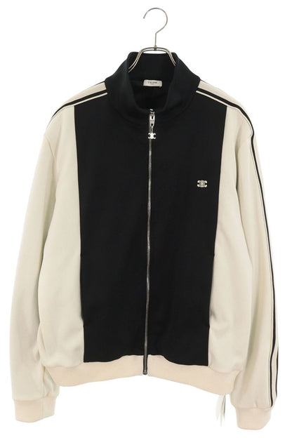 CELINE Double Face Triomphe Poly Track Jacket B/W Size XXL
