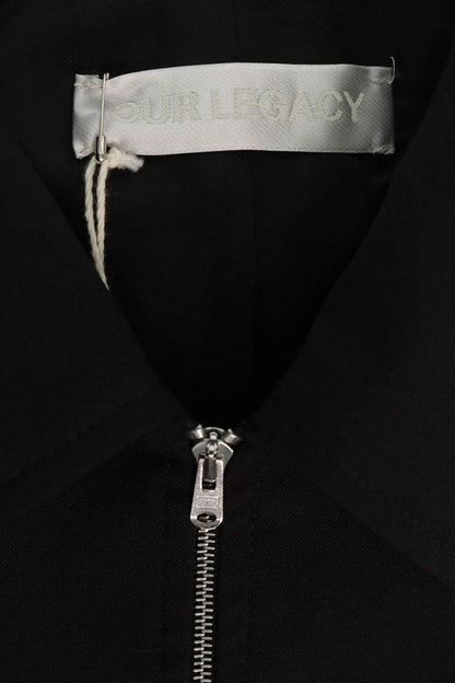 OUR LEGACY 26SS Zip-Up Wool Mini Jacket Black Size 48