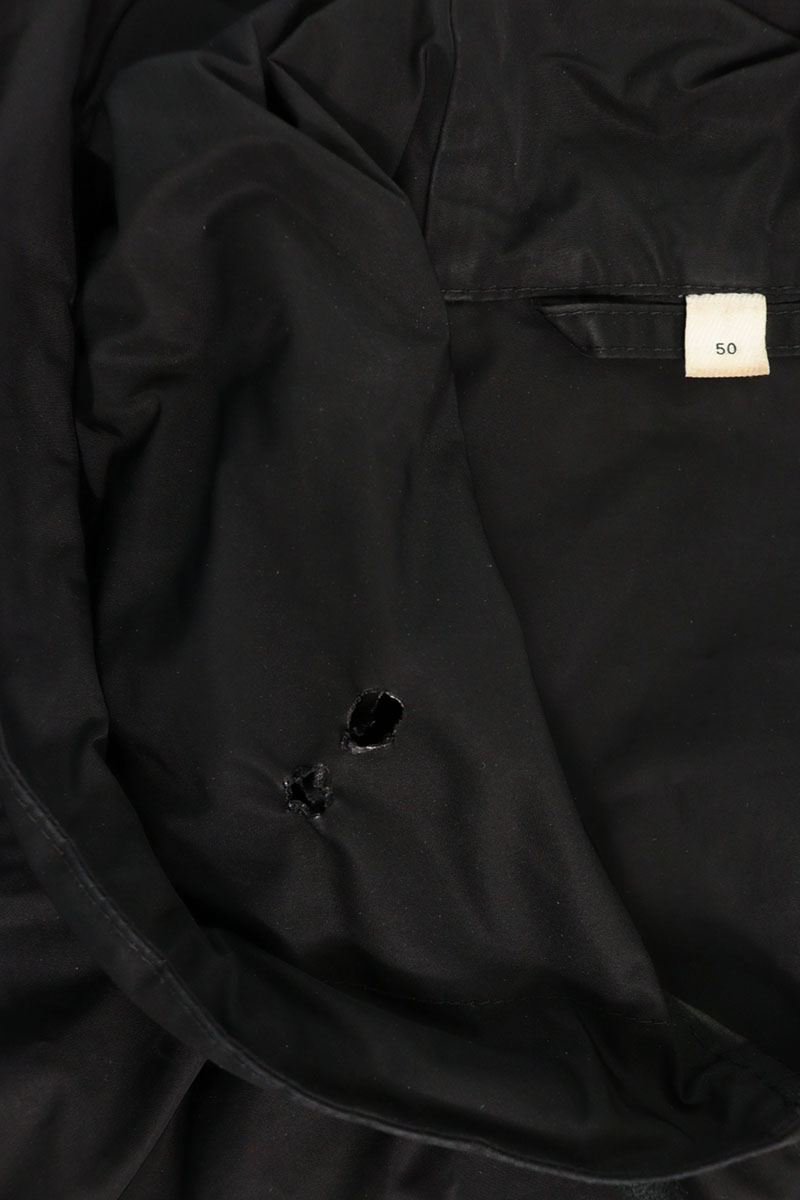 Burberry Logo Print Hooded Zip Jacket Black Size 50