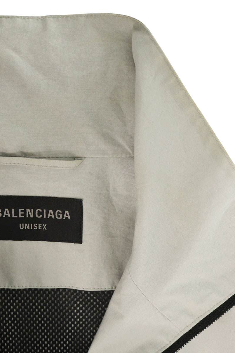 BALENCIAGA Logo Print Poplin Track Jacket Size M