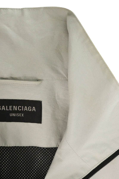 BALENCIAGA Logo Print Poplin Track Jacket Size M