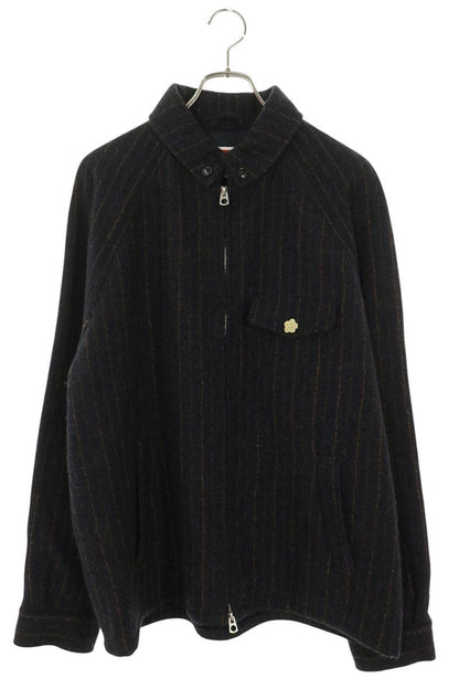 KENZO Wool Striped Swing Top Jacket Navy Size L
