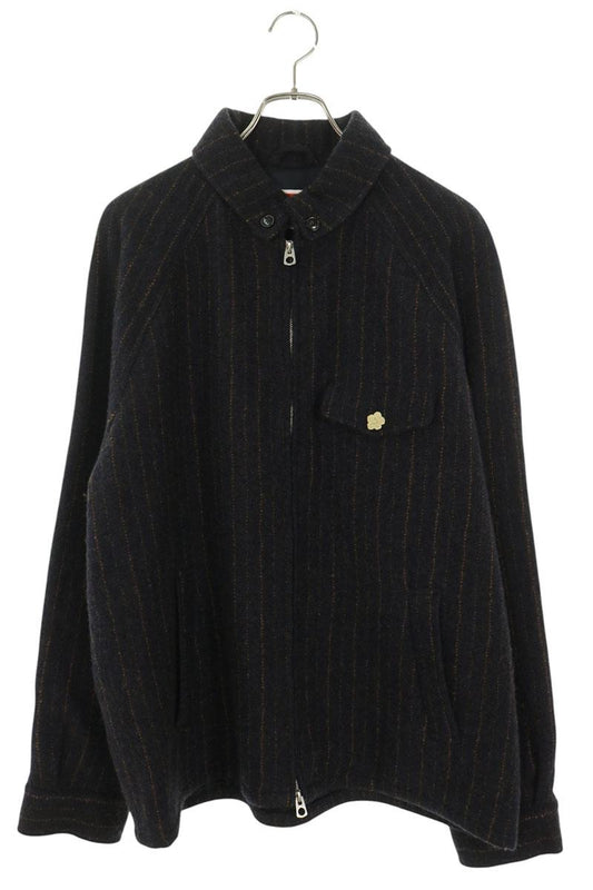 KENZO Wool Striped Swing Top Jacket Navy Size L