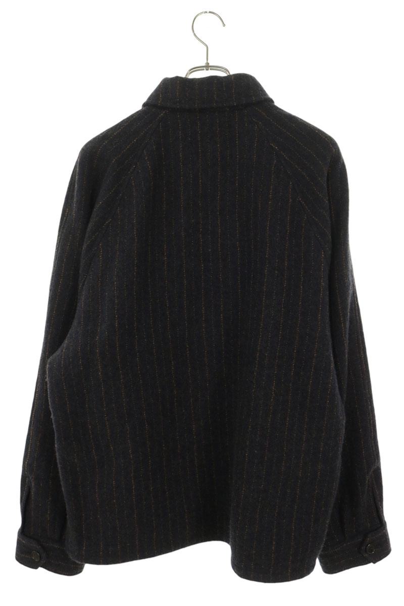 KENZO Wool Striped Swing Top Jacket Navy Size L