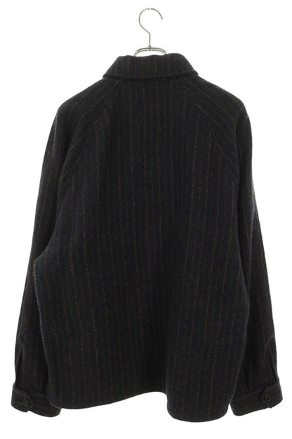 KENZO Wool Striped Swing Top Jacket Navy Size L