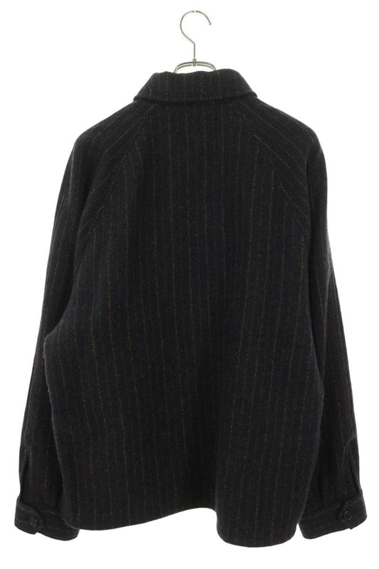 KENZO Wool Striped Swing Top Jacket Navy Size L