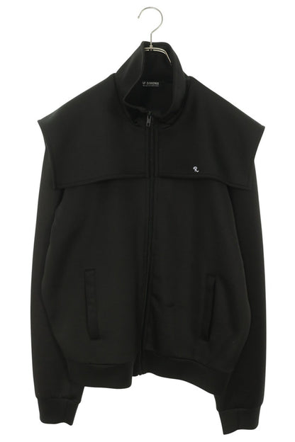 RAF SIMONS 22AW Storm Flap Zip Track Jacket Black Size M