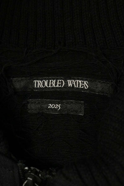 TROUBLED WATERS MUMMY Cotton Bomber Jacket Black Size XL