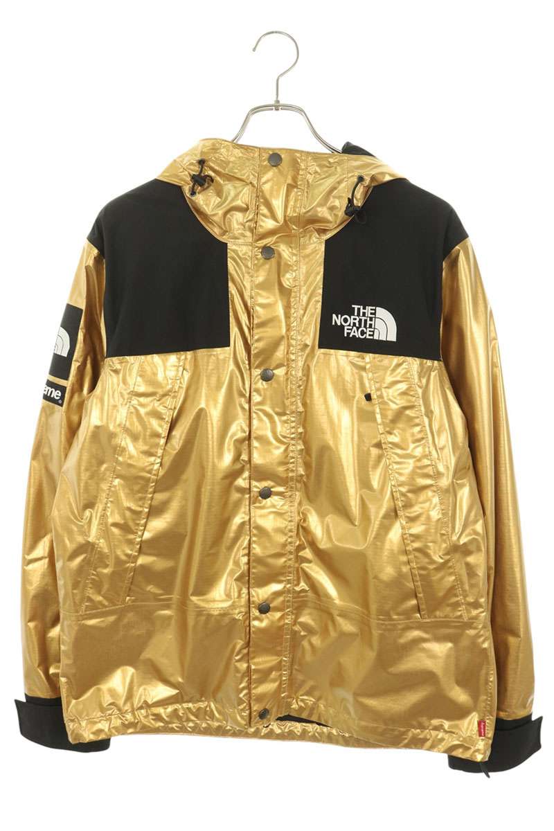 SUPREME x TNF 18SS Metallic Mountain Parka Gold Blouson Size S