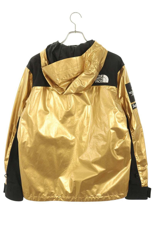 SUPREME x TNF 18SS Metallic Mountain Parka Gold Blouson Size S