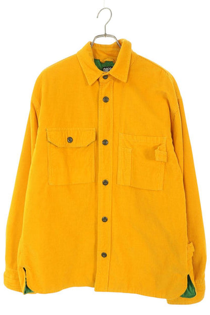 DIESEL Quilted Corduroy Jacket Orange Green Size L