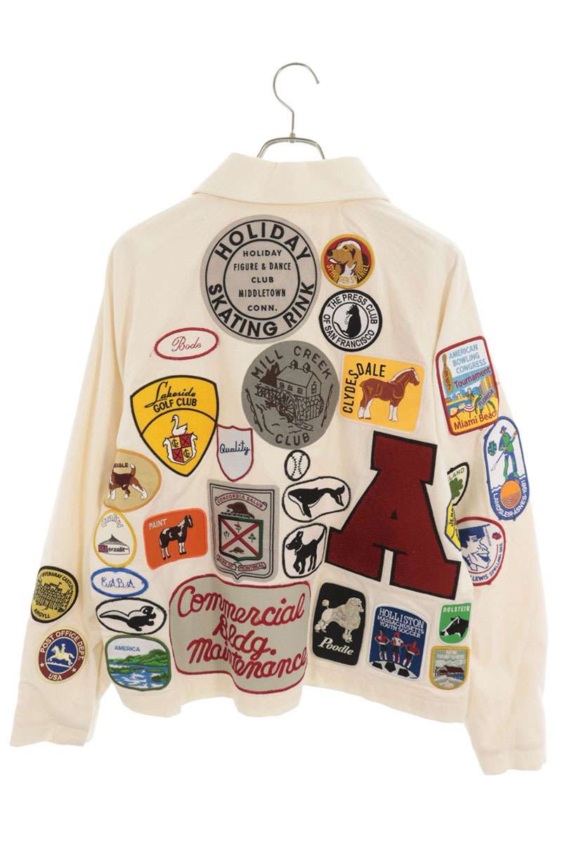 BODE Patch Embellished Blouson White Multi Size L