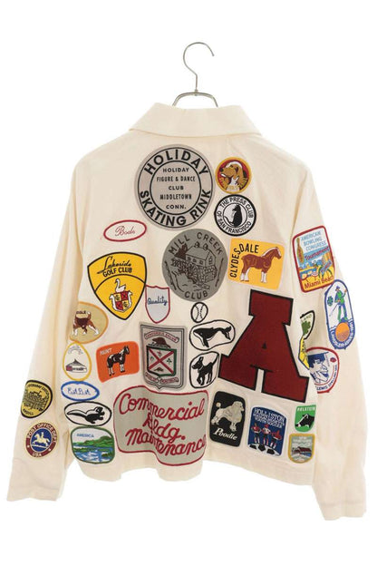 BODE Patch Embellished Blouson White Multi Size L
