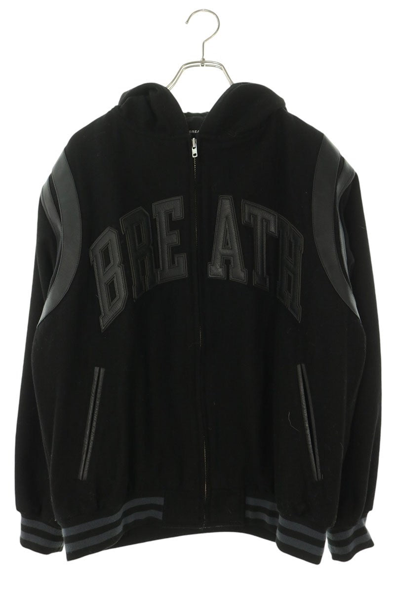 BREATH 25AW Arch Logo Hooded Wool Blend Blouson Black Size L