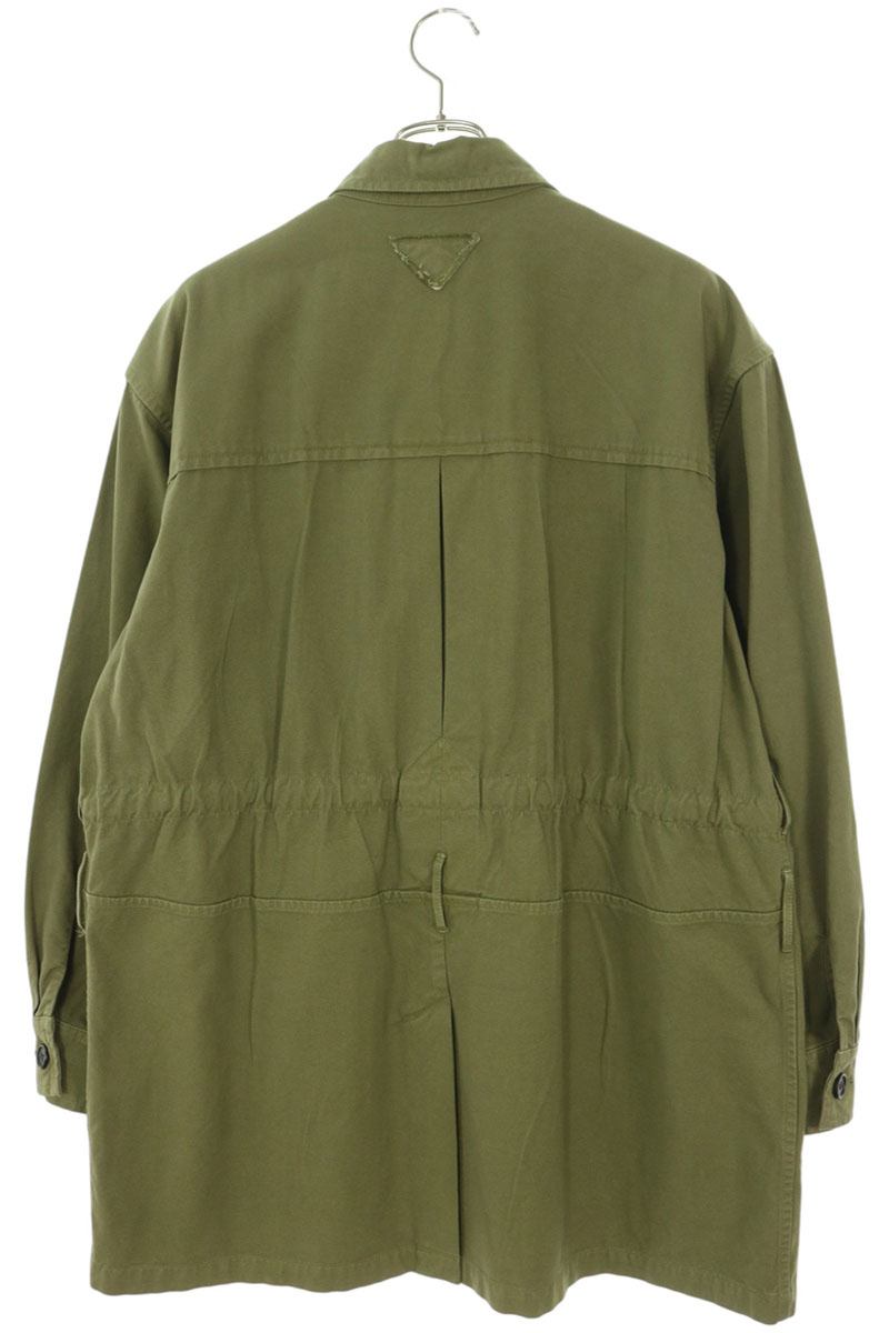 PRADA Cotton Safari Jacket Khaki Green Size 42