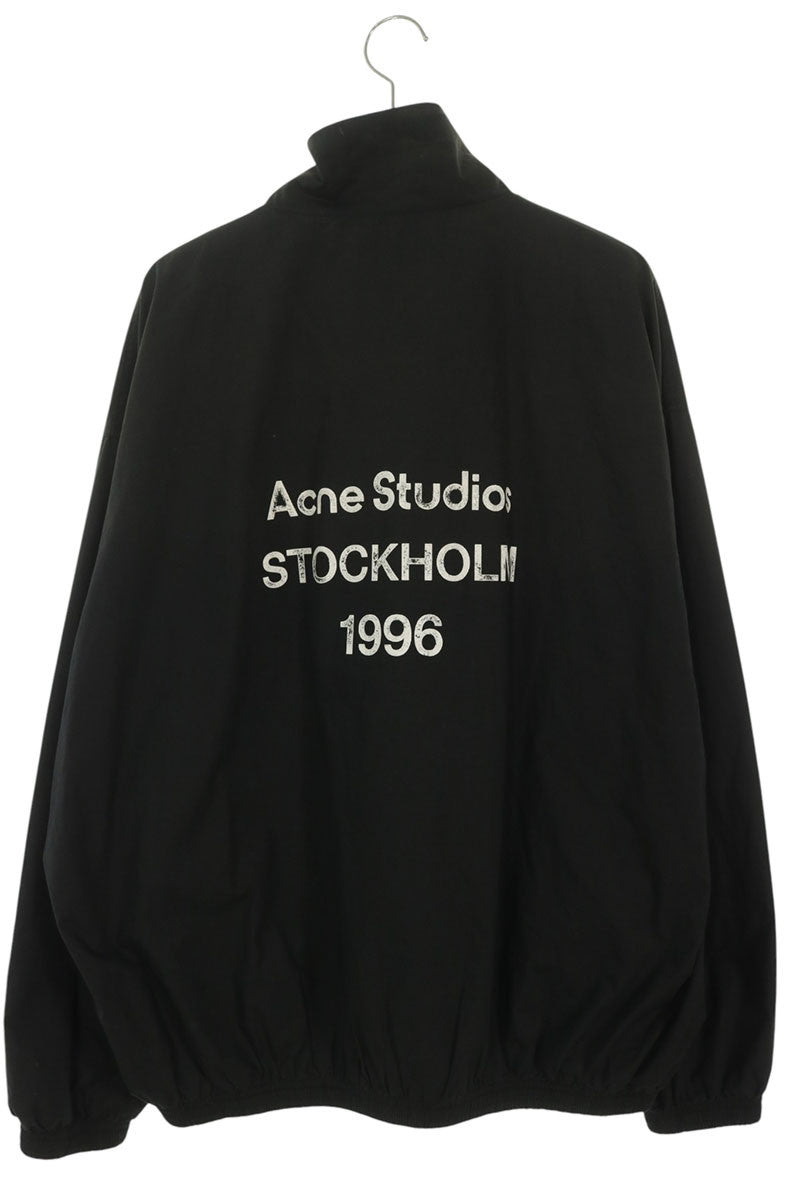 ACNE STUDIOS Back Logo Print Cotton Jacket Black Size 50
