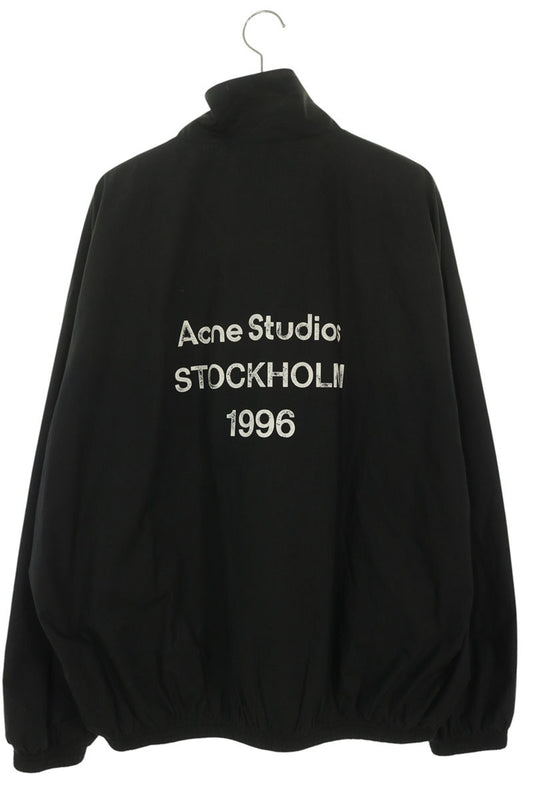 ACNE STUDIOS Back Logo Print Cotton Jacket Black Size 50
