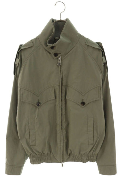 Versace Cotton Blend Jacket Green Size 46