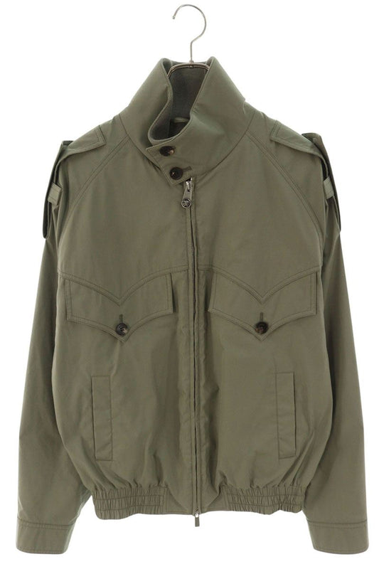 Versace Cotton Blend Jacket Green Size 46