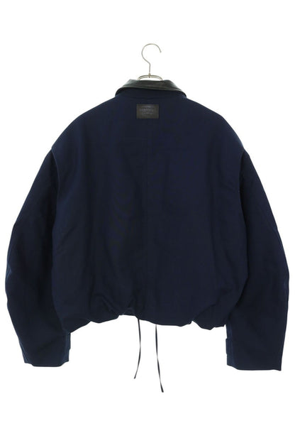 ACNE STUDIOS Leather Collar Double Layer Jacket Navy Size 50