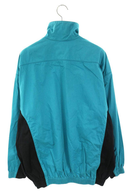 BALENCIAGA Logo Embroidered Track Jacket Light Blue Size 46