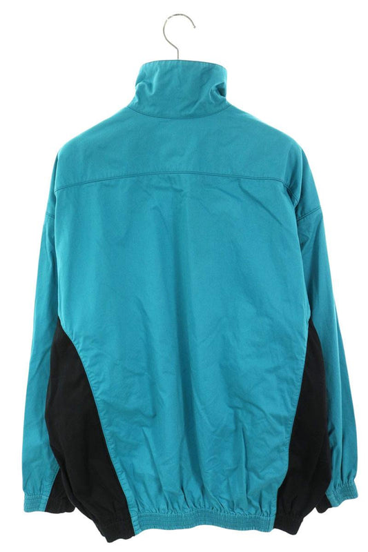 BALENCIAGA Logo Embroidered Track Jacket Light Blue Size 46