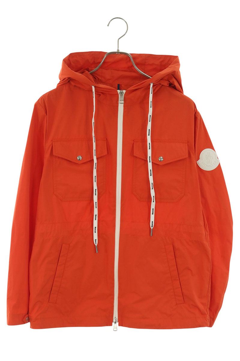 MONCLER Polyester Zip Jacket Blouson Orange Size 0