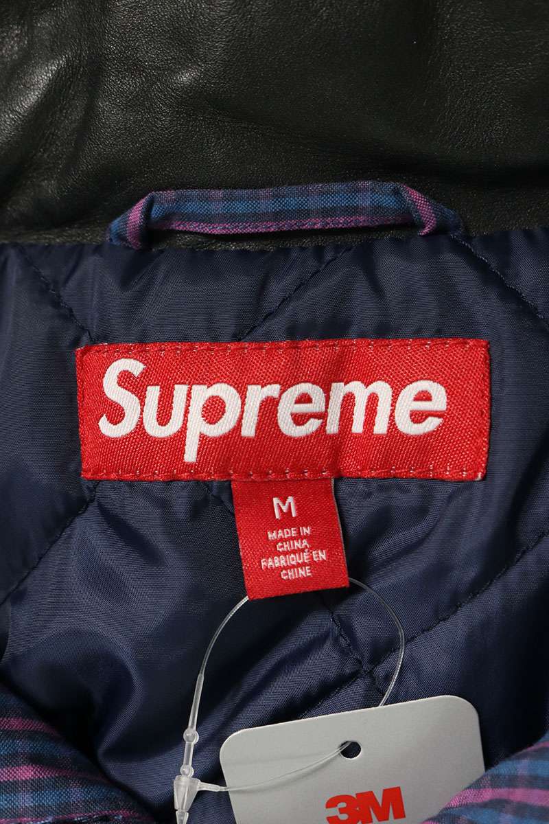 SUPREME 25SS Leather Collar Utility Jacket Multi Size M