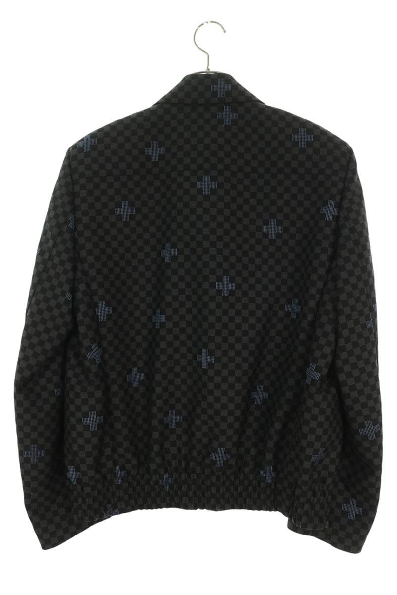 LOUISVUITTON 23SS Damier Zip Jacket Black Size 46