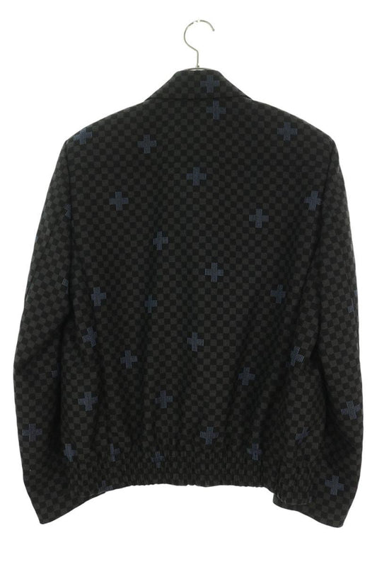 LOUISVUITTON 23SS Damier Zip Jacket Black Size 46