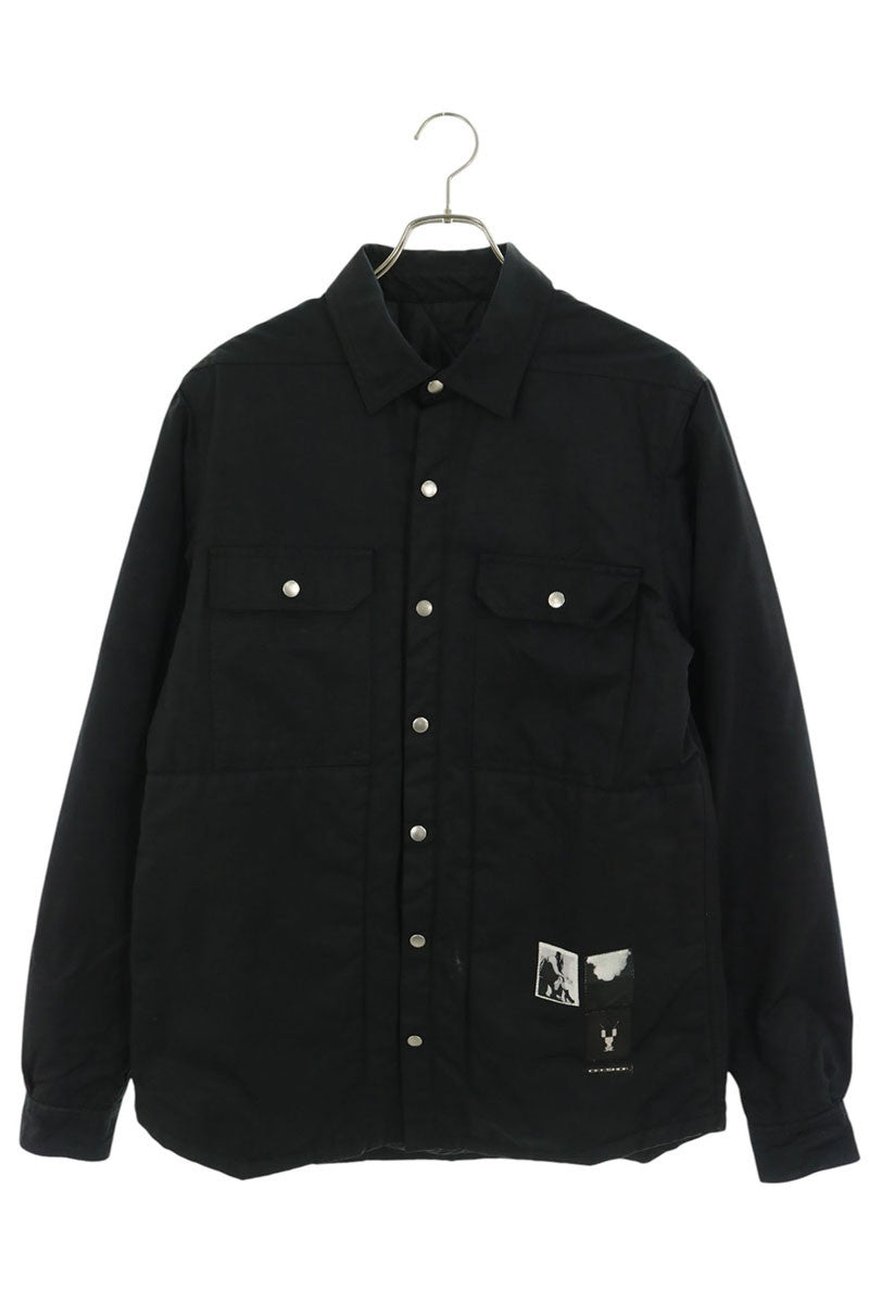 DRKSHDW Quilted Shirt Jacket Black Size M