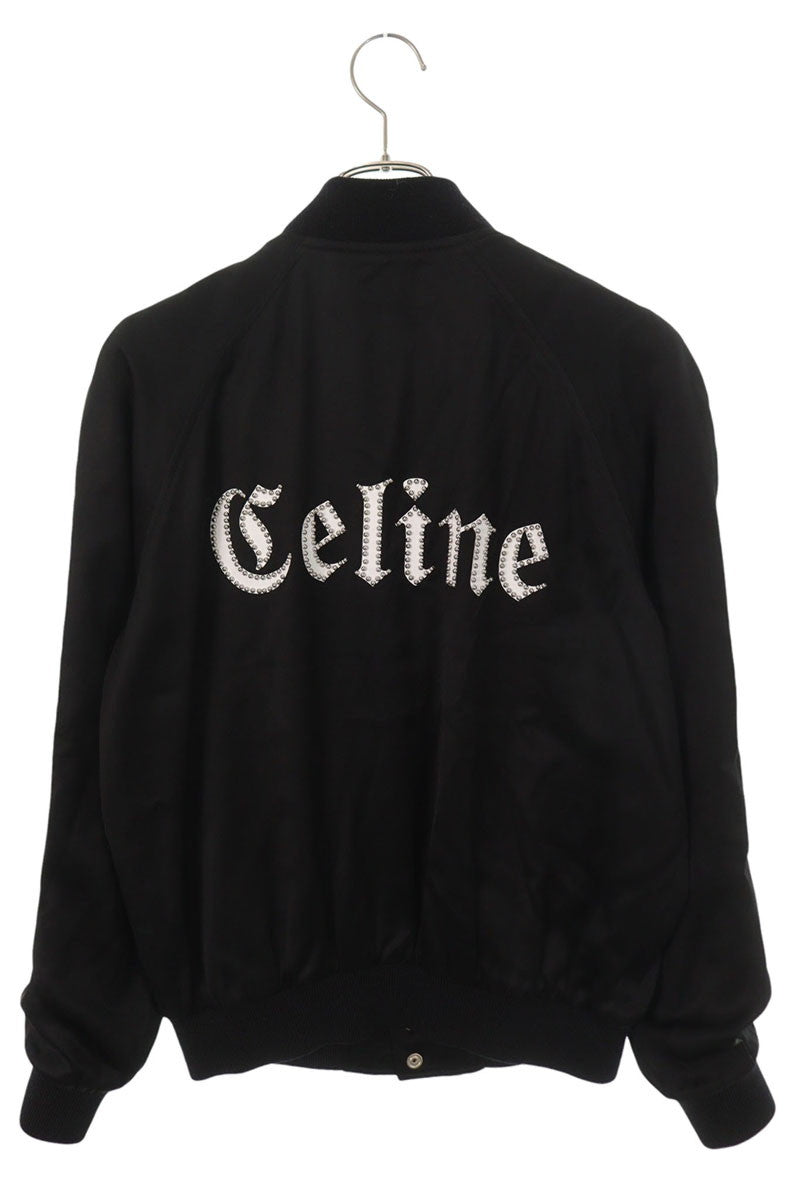 CELINE Back Logo Studs Jacket Black Size 44