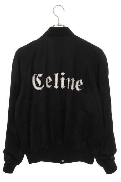 CELINE Back Logo Studs Jacket Black Size 44