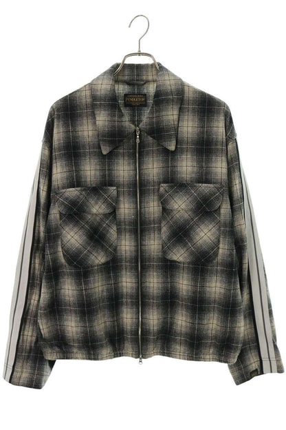 CONVERSE TOKYO PENDLETON SIDE LINE CHECKED Gray Wool Jacket Size 3