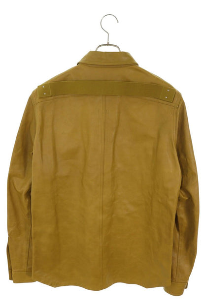Rick Owens 22SS Calf Leather Back Belt Jacket Yellow Size 48